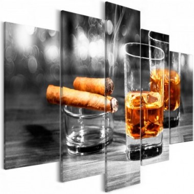 Quadro - Cigars and Whiskey (5 Parts) Wide - 225x100