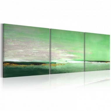 Quadro dipinto - Costa acquamarina - 150x50