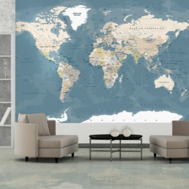 Fotomurale adesivo - Vintage World Map - 343x245