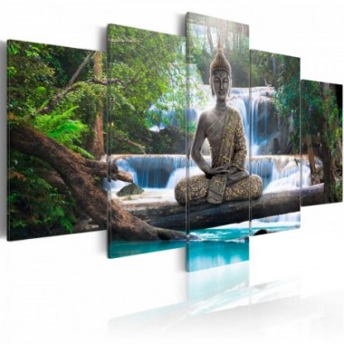 Quadro - Buddha e cascata - 100x50