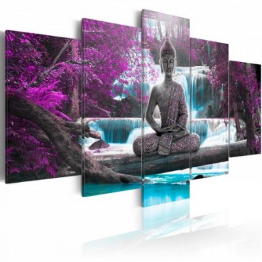 Quadro - Cascata e Buddha - 200x100