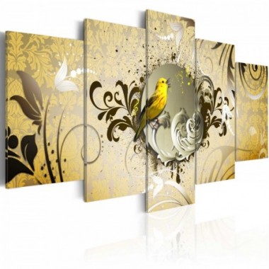 Quadro - Canto dell'uccello giallo - 200x100
