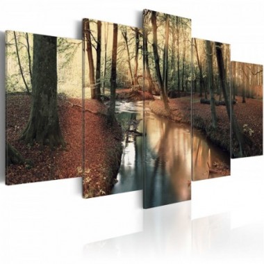 Quadro - Autunno marrone: foresta - 200x100