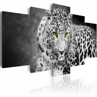 Quadro - Leopardo - bianco e nero - 100x50