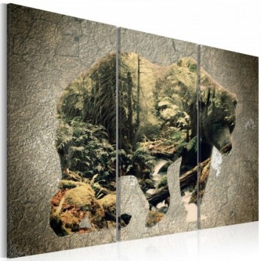Quadro - Orso nella foresta - 120x80