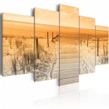 Quadro - Spiaggia marrone - 100x50