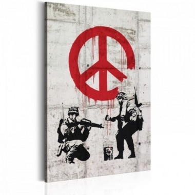 Quadro -  Soldiers Painting Peace by Banksy - 40x60