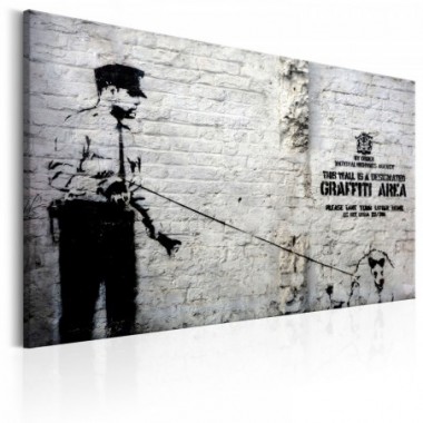 Quadro - Graffiti Area (Police and a Dog) by Banksy...