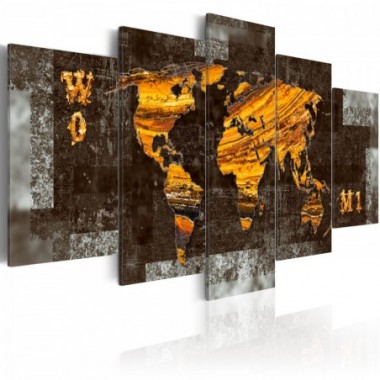 Quadro - Hidden Treasure (World Map) - 100x50