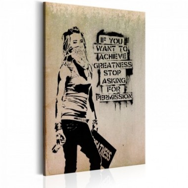 Quadro - Graffiti Slogan by Banksy - 40x60