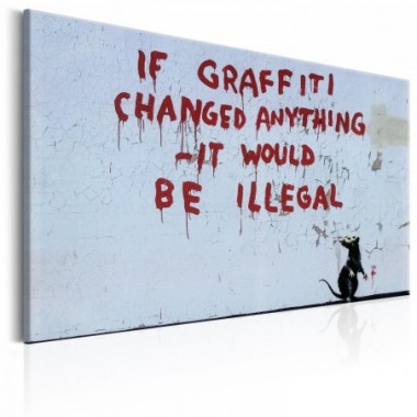 Quadro - If Graffiti Changed Anything by Banksy - 60x40