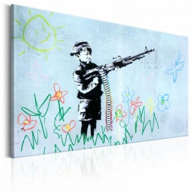 Quadro - Boy with Gun by Banksy - 60x40