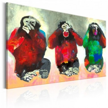 Quadro - Three Wise Monkeys - 90x60