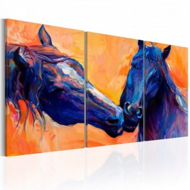 Quadro - Blue Horses - 60x30