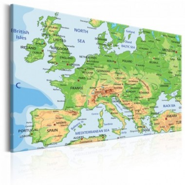 Quadro - Map of Europe - 90x60