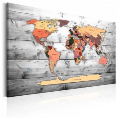 Quadro - World Map: New Directions - 60x40
