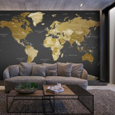 Fotomurale adesivo - World Map: Modern Geography -...