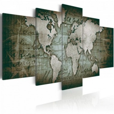 Quadro - Emerald Map - 100x50