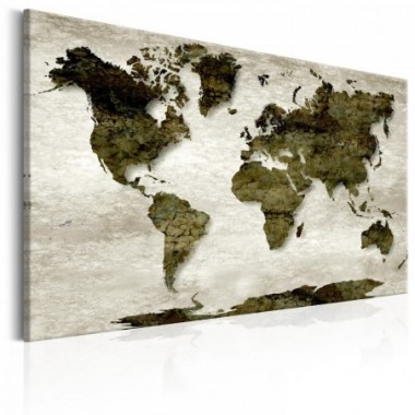 Quadro - World Map: Green Planet - 60x40