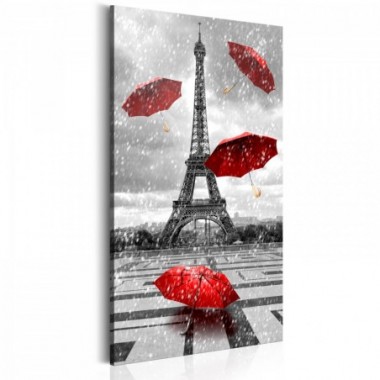 Quadro - Paris: Red Umbrellas - 60x120