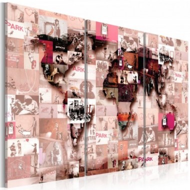 Quadro - Banksy Graffiti Collage - 90x60