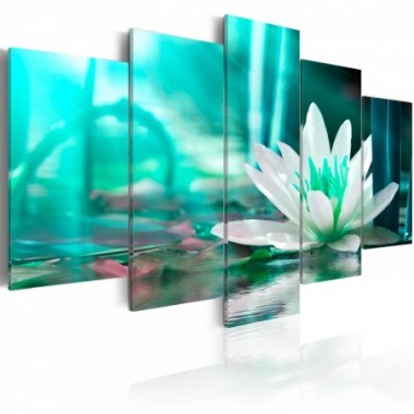Quadro - Turquoise Lotus - 100x50