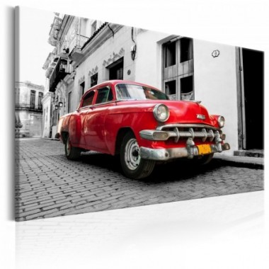 Quadro - Cuban Classic Car (Red) - 90x60