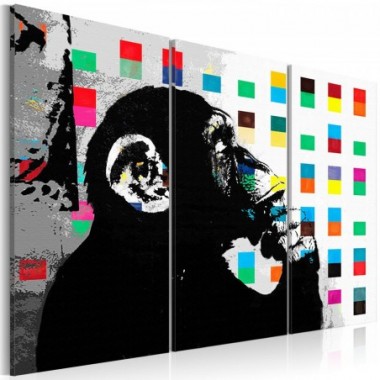 Quadro - The Thinker Monkey by Banksy - 120x80