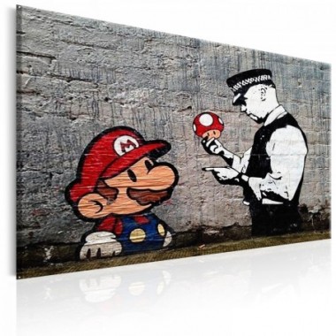 Quadro - Mario and Cop by Banksy - 60x40
