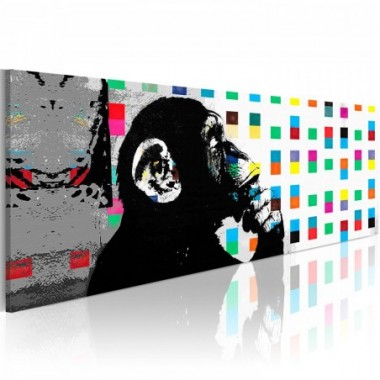 Quadro - Banksy: The Thinker Monkey - 135x45