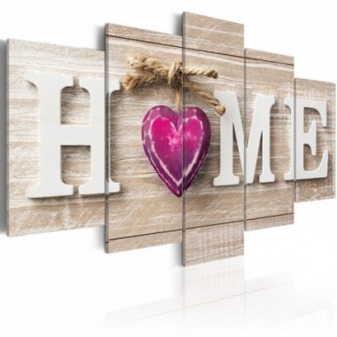 Quadro - Home: Pink Heart - 100x50