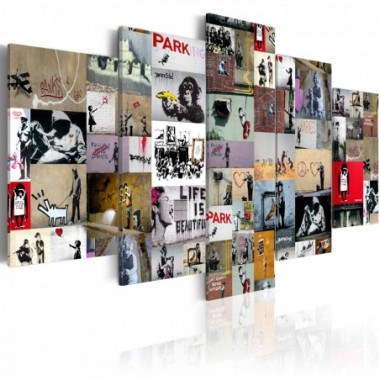 Quadro - Art of Collage: Banksy IV - 100x50