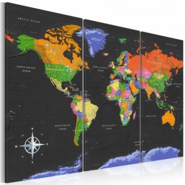 Quadro - Maps: Dark Depth - 120x80