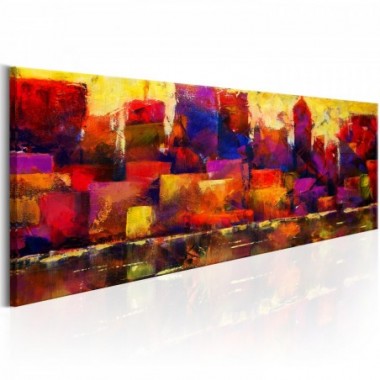 Quadro - Colourful City Skyline - 150x50