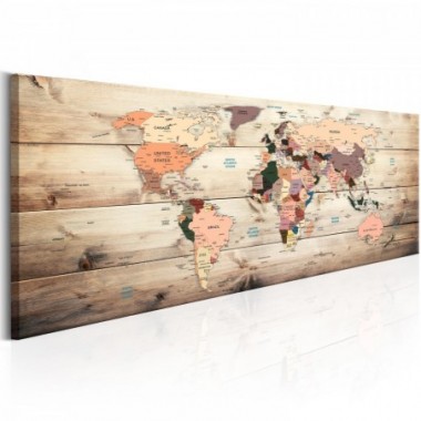 Quadro - World Maps: Map of Dreams - 135x45