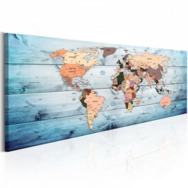 Quadro - World Maps: Sapphire Travels - 150x50
