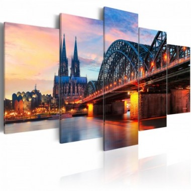 Quadro - Evening in Cologne - 100x50