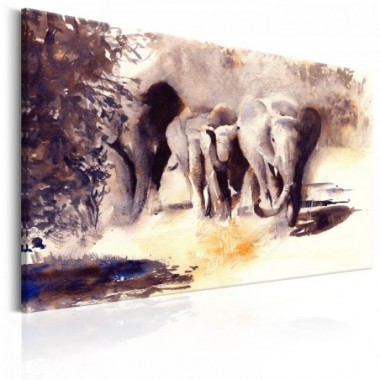 Quadro - Watercolour Elephants - 90x60