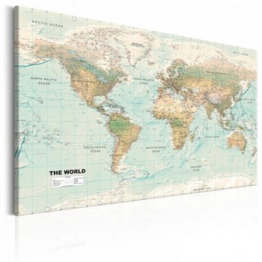 Quadro - World Map: Beautiful World - 90x60