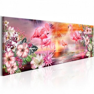Quadro - Flamingoes Land - 120x40