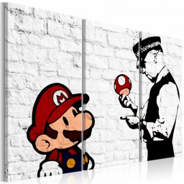 Quadro - Mario Bros (Banksy) - 90x60