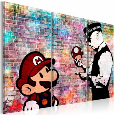 Quadro - Rainbow Brick (Banksy) - 90x60