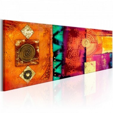 Quadro - Orange Abstraction - 135x45