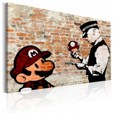 Quadro - Banksy: Police Caution - 90x60