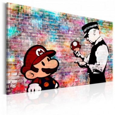 Quadro - Banksy: Colourful Brick - 90x60