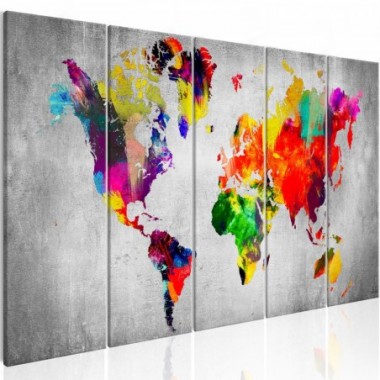 Quadro - World on Concrete - 225x90