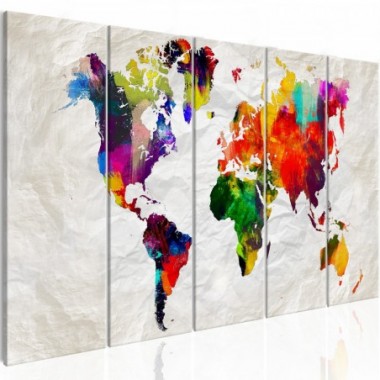Quadro - Crumpled Map - 200x80