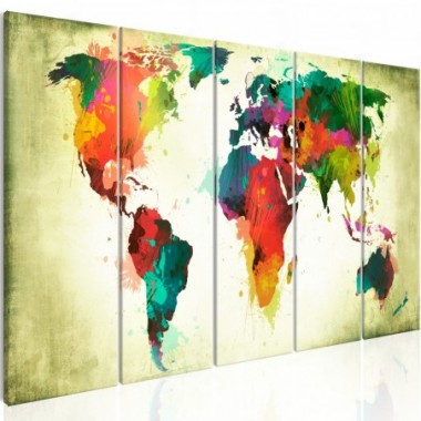 Quadro - Unusual World Map - 225x90