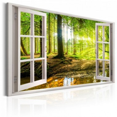 Quadro - Window: View on Forest - 120x80