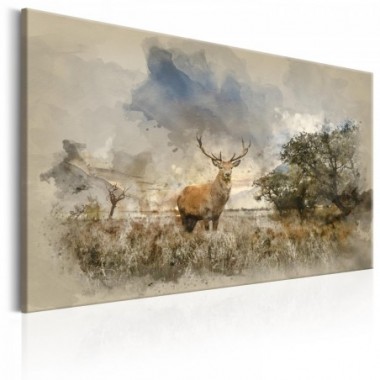 Quadro - Deer in Field - 90x60